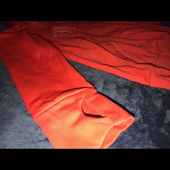 Neon Orange Dryfit Nike Hoodie - Picture 3 of 4